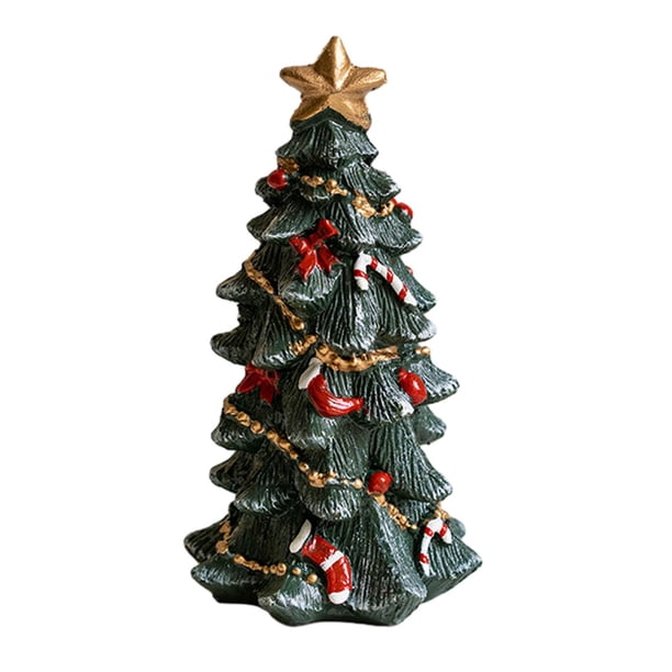 Adorno de resina para árbol de Navidad, mini adornos para árbol de Navidad con forma de Navidad Medio