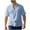 Light Blue, variant on Dagugfen Summer Shirts for Men Button V Neck Short Sleeve Loose Lightweight Beach Travel Casual Tee Tops