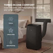 TCL 8,000 BTU Smart Portable Air Conditioner (Black) - 3-in-1 Cooling, Fan & Dehumidifier, Auto Swing, Matter-Enabled, Quiet Operation, Sleep & Auto Modes, Compact Window Fit 20”-59” - W8P95-B5