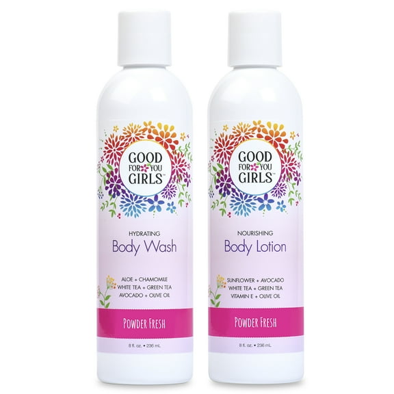 Body Lotion and Body Wash Gift Set - Fresh Powder