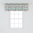 thumbnail image 2 of Ambesonne Cartoon Window Valance, Happy Dinosaur Animals, 54" X 18", Scarlet Mint Green, 2 of 3