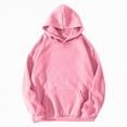thumbnail image 2 of Godom Womens Fleece Hoodies Soft Midweight Casual Hooded Sweatshirts Y2K Fall Winter Pullover Tops with Pocket, 2 of 5