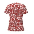thumbnail image 4 of Naloa Hearts Print T-Shirts Short Sleeve V Neck Tees for Women Fashion Tops Trendy Lightweight Soft Casual Summer Outfits Clothes, 4 of 5