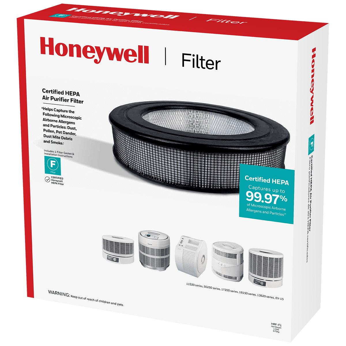 Honeywell Air Purifier Replacement Filter, HRF-F1, F HEPA Filter, 1 Pack