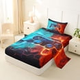 thumbnail image 2 of Erosebridal Teens Video Gaming Twin Sheet Sets For Boys,Blue Red Gradient Gamepad Bedding 3pcs, 2 of 6