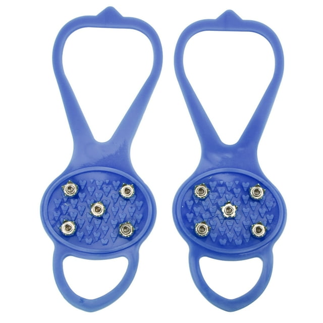 Tacos con agarre para hielo para dientes, 1 par/set, antideslizantes, 5 dientes, cubierta para zapatos de escalada de invierno, Crampones antideslizantes para dientes, los mejores de su clase