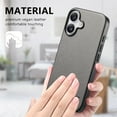 thumbnail image 6 of Case Designed for iPhone 16 Plus, Fabric Texture Back +TPU Frame, Luxury Ultra Slim Shockproof Drop Protective Lightweight Anti-Slip Anti-Scratch Back Case Cover for iPhone 16 Plus, Gray, 6 of 9