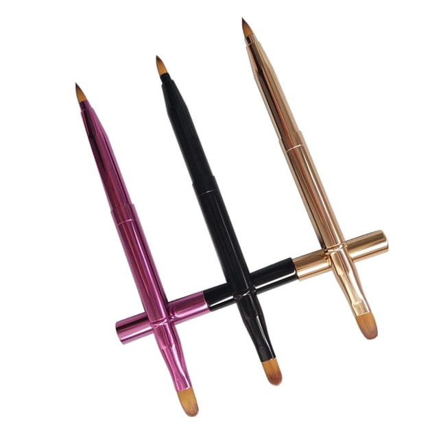 FENGGUIQU 3Ud De Brochas De Retráctiles Doble Punta Para Maquillaje Y Uso Diario