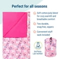 thumbnail image 4 of Wildkin Kids Original Sleeping Bag, Toddler Girls, 57 x 30 Inches, Unicorns, Pink, 4 of 6