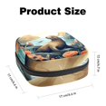thumbnail image 2 of Sea Lion Mini Makeup Bag Period Pouch Small Toiletry Bag for Men Travel Makeup Travel Bag Pouch - Velvet, Sponge, and Oxford Cloth Material - 4.7x6.6x6.6 in, 2 of 6