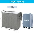 thumbnail image 7 of YOUPINS Double Laundry Hamper with Lid and Removable Laundry Bags, Large Collapsible 2 Dividers Dirty Clothes Basket with Handles for Bedroom, Laundry Room, Closet, Bathroom, College, Dark Gray, 7 of 7