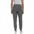 thumbnail image 3 of Briggs Women's Linen Blend Relaxed Fit Jogger Sweatpants, Charcoal/Black Medium, 3 of 4