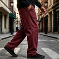 thumbnail image 2 of HomeDM Mens Athletic Sweatpants with Pockets Workout Casual Hiking Pants Wine Elastic Waist Athletic Joggers Size XL, 2 of 6