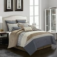 thumbnail image 5 of Nanshing Donovan 10PC Geometric Luxury Comforter Set, Grey, King, 5 of 5