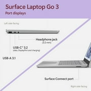 Microsoft Surface Laptop Go 3 - 12.4 Touch-Screen - Intel Core i5 with 8GB Memory - 256GB SSD (Latest Model) - 1536 x 1024 Display - Platinum