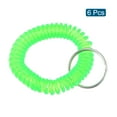 thumbnail image 3 of Unique Bargains Porte-Clés en Plastique Extensible avec Spirale, Vert Clair 6 Pack, 3 of 5