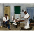 thumbnail image 3 of Horace Pippin 14x12 Black Modern Framed Museum Art Print Titled - Sunday Morning Breakfast (1943), 3 of 5