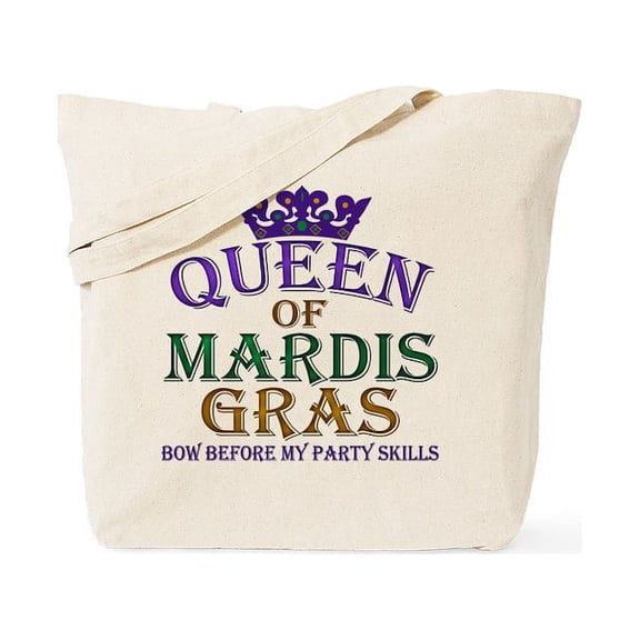 CafePress - Queen Of Mardis Gras Tote Bag - Unisex Canvas Tote Bag, Beige, 1-Piece