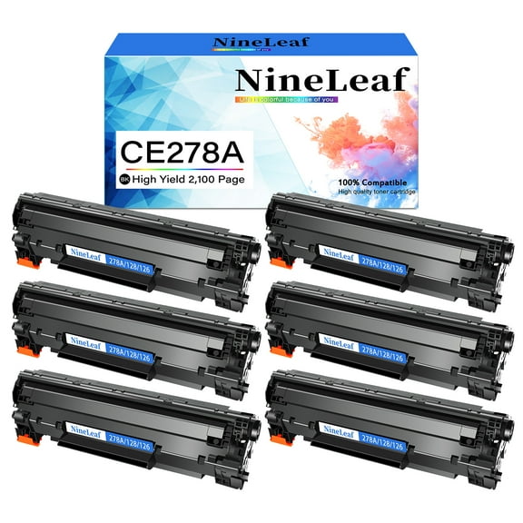 NineLeaf Compatible Toner Cartridge Replacement for HP 78A CE278A works in Laserjet Pro P1606dn P1606 M1536dnf M1536 P1566 P1560 Printer (Black,6 Pack)
