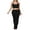 Black, variant on Raccmtaty Women 2-Piece Bright Silk Skirt Set Spaghetti Strap Scoop Neck Cami Long Skirt Bodycon Outfit