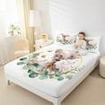 thumbnail image 4 of Manfei Watercolor Deer Full Size Sheets, Chic Butterfly Flower Bed Sheets, Woodland Animal Sheet Sets, Microfiber Bedroom Decor 4-Piece, 4 of 7