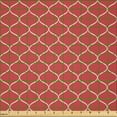 thumbnail image 2 of Ambesonne Modern Fabric by the Yard Microfiber, Wavy Lines Oval Curvy, 2 Yards, Dark Coral Ivory, 2 of 2