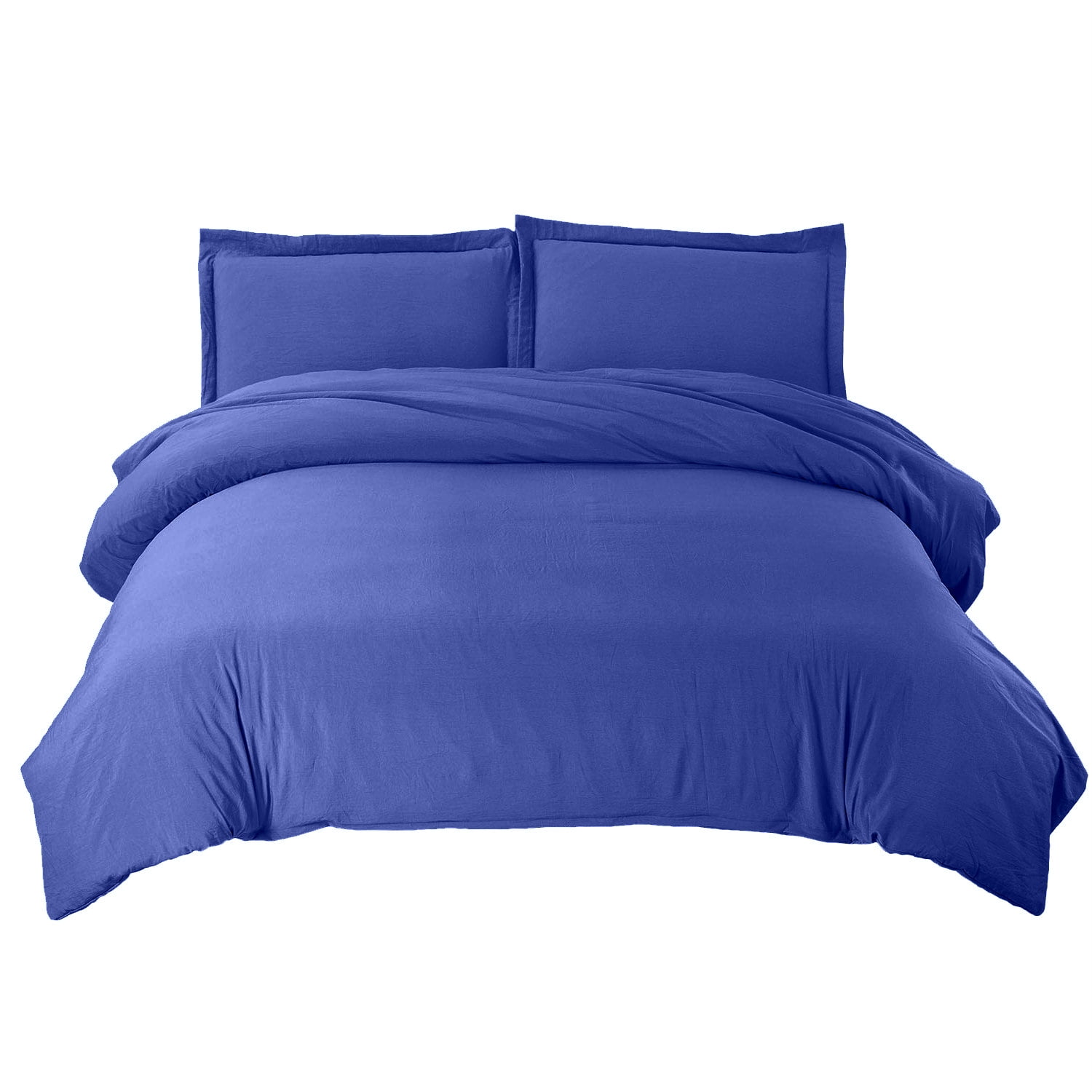 Splendid Collections 3 Piece Duvet Cover Set Royal Blue Solid Super