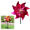 Hot Pink, variant on Flower Wind Spinner Sparkly Lawn Pinwheels, Plastic Reflective Pinwheels for Party Decorations/Yard/Garden, Colorful Rainbow Garden Windmill