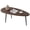 Walnut, variant on Costway Oval Coffee Table with Sturdy Metal Construction & Compact Design, Retro Sofa Table Walnut