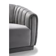 thumbnail image 6 of Chic Home Warhol Club Chair Velvet Upholstered Channel-Quilted, 6 of 8