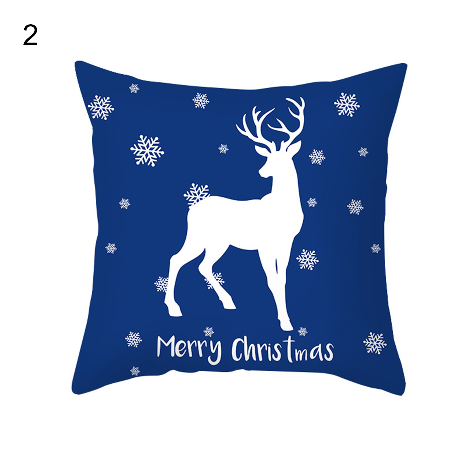 TOPOINT Christmas Pillow Covers Navy Blue Christmas Pillow Cases