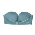thumbnail image 5 of LYEAA Bras for Women Front Closure Strapless Push Up Underwear Bra Solid Support Non-Slip Breathable Comfortable Soft Sleeping Everyday Bra Blue S, 5 of 6