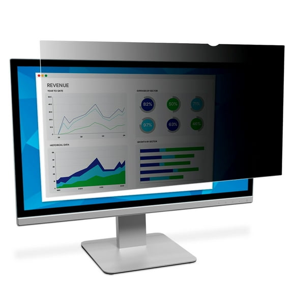 3M Privacy Filter Black, Matte - For 43" Widescreen LCD Monitor - 16:9 - Scratch Resistant, Fingerprint Resistant, Dust Resistant - Anti-glare