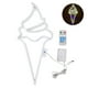 thumbnail image 1 of Luz de neón LED Helado Batería impermeable Alimentado por USB Colgante decorativo Control remoto Letrero de neón para fiesta en casa (Color blanco), 1 of 14