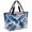 Blue Red, variant on Eagle American Flag Beach Bag for Women, Large Breathable Mesh Beach Tote Bag, Independence Day Star Clouds USA Sandproof Lightweight Travel Bags for Vacation Picnic Swimming Pool 15.7"x15.7"x9.1"