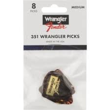 Fender and Wrangler Picks, 351 Shape, Tortoiseshell (8)