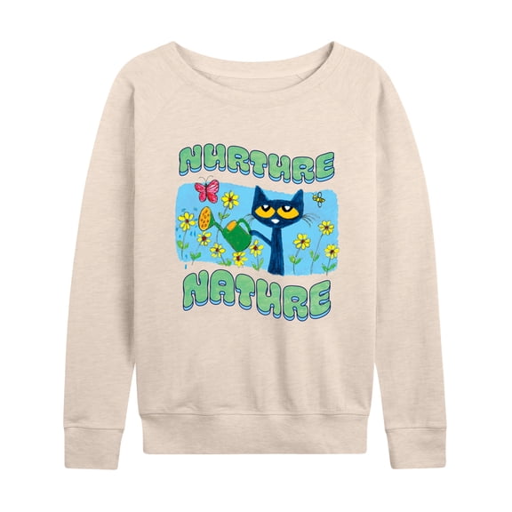 Pete The Cat - Nurture Nature - Women's French Terry Long Sleeve Shirt