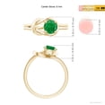 thumbnail image 5 of ANGARA Natural Solitaire Emerald Infinity Knot Engagement Ring in 14K Yellow Gold for Women (Size-6mm) | May Birthstone, Birthday, Anniversary, Jewelry Gift for Women | Natural Emerald Ring, 5 of 10