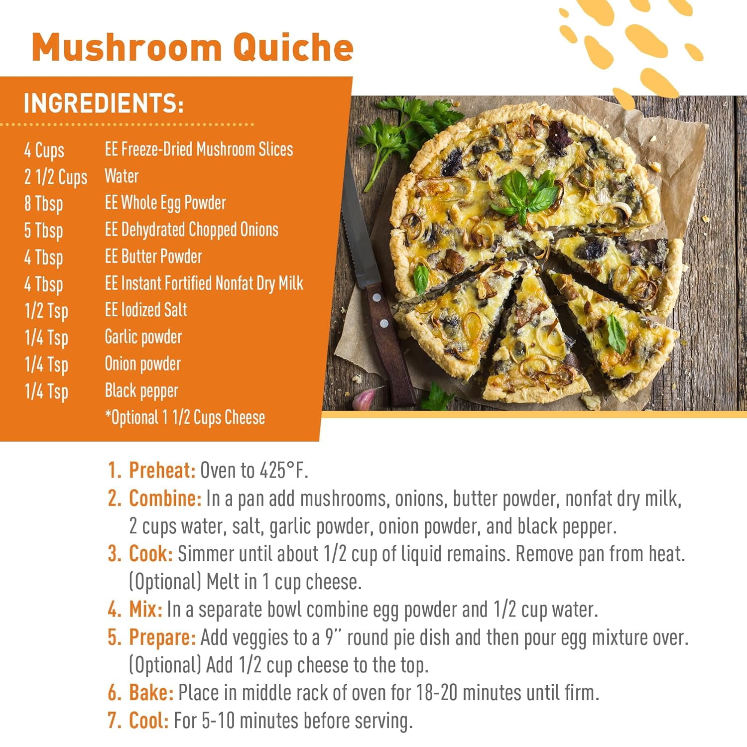 Emergency Essentials Freeze-Dried Mushroom Slices | Real Mushrooms for Everyday Cooking & Long-Term Food Storage | #10 Can | 57 Servings | Great In Soups, Pasta & More