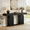 Black, variant on Fnova 70.87" Farmhouse Console Table for Entryway, 2-Tier Storage Long Narrow Wood Entryway Table, Easy Assembly, Black