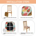 thumbnail image 4 of Pioneer Flower Seat Covers for Dining Room Chairs Set Of 6,Stretch Printed Washable Chair Seat Cover with Elastic Ties and Button,Removable Waterproof Couch Cushion Covers, 4 of 6