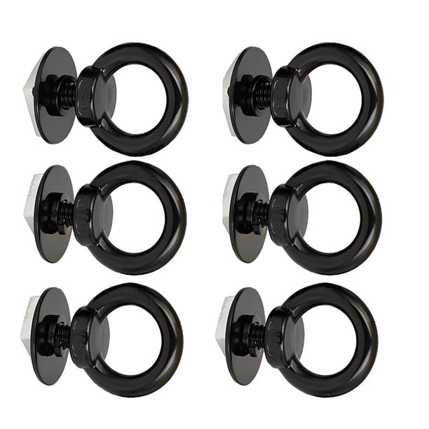 Kenally Kit de anclaje de pernos con ranura en T, pernos de riel en T M8 negros, fácil almacenamiento, acero inoxidable 304 resistente a Accesorios para vehículos recreativos