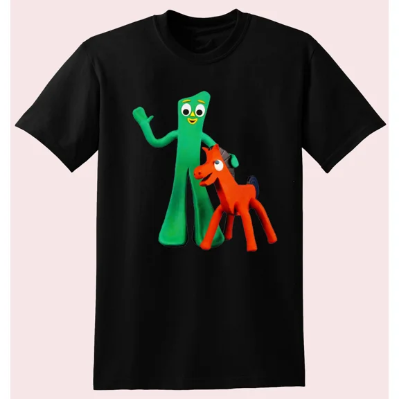 GUMBY And POKEY T shirt Black Tee Men All Size S M L 234XL HN862