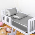 thumbnail image 5 of Lorviah Satin Fitted Crib Sheet for Standard Crib & Toddler Mattress - 28"x52" - Soft Smooth, Gray, 5 of 5