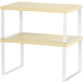 thumbnail image 7 of Kitchen Shelves Stackable Expandable Countertop Cabinet Organizer, Metal, White, 7 of 7