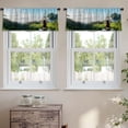 thumbnail image 2 of LALILO Kitchen Curtain Valance Young Woman Yoga Nature Rod Pocket Window Curtain 52"x 18" Set of 2, 2 of 5