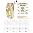 thumbnail image 6 of DARING DIVA Women's Plus Metallic High Waist Stretchy Jogger Pants 3X Gold, 6 of 6