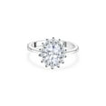 thumbnail image 2 of Veda Jewel 14k White Gold Plated 1.8 Ct Oval Cut VVS1/D Lab Created Simulated Diamond Engagement Ring - Stunning Floral Halo Design Ring - Celebrate Your Love Story with This Beautiful Ring, 2 of 3