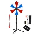 thumbnail image 1 of WinSpin Roue de Prix d'Exposition 24 Pouces Bleu Rouge Blanc Bricolage sur Pied 12 Emplacements Modulaire Roue Tournante Personnalisée Pop-Up Salon Professionnel, 1 of 9