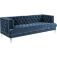 thumbnail image 1 of ACME Ansario Velvet Button Tufted Upholstery Sofa with Nailhead Trim in Blue, 1 of 7